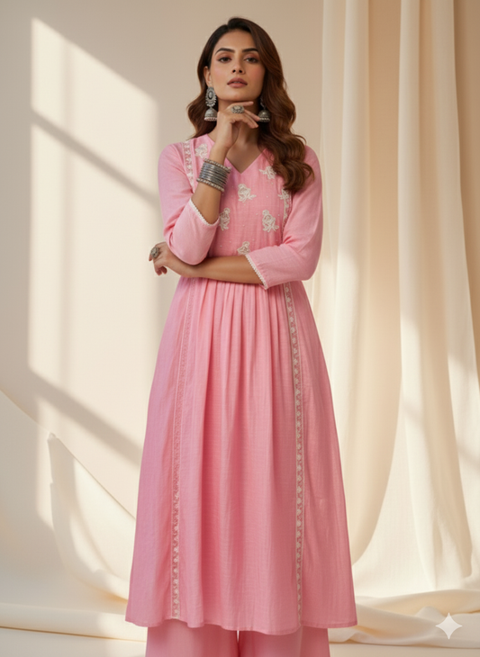 Blush Aura Kurti Set