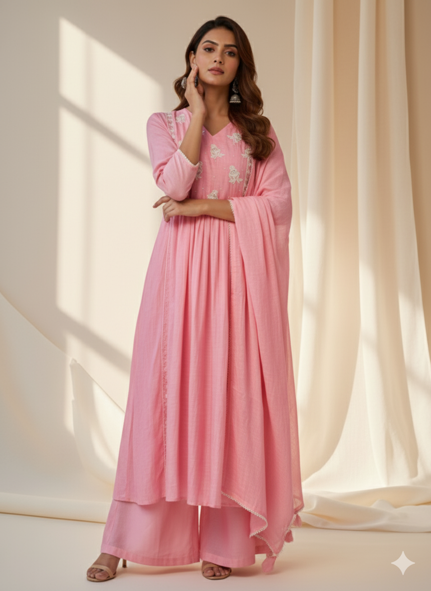 Blush Aura Kurti Set