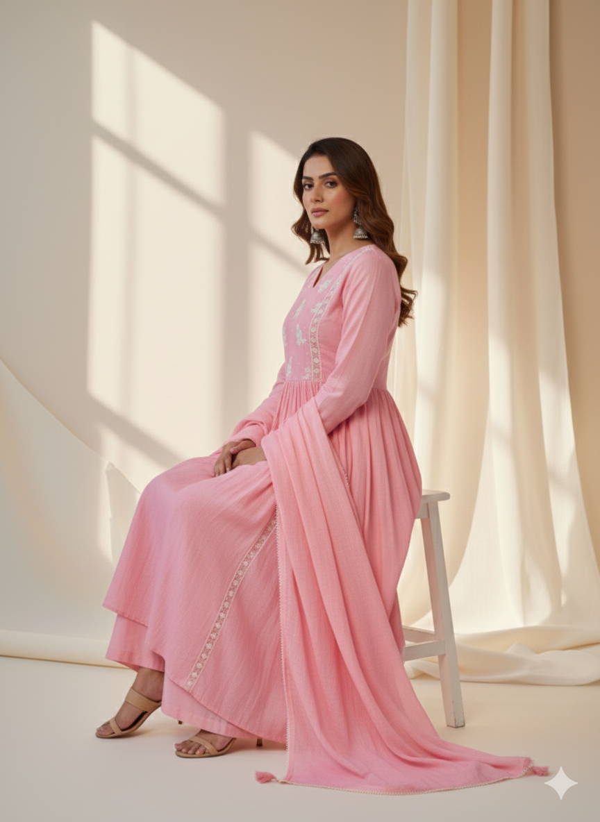 Blush Aura Kurti Set