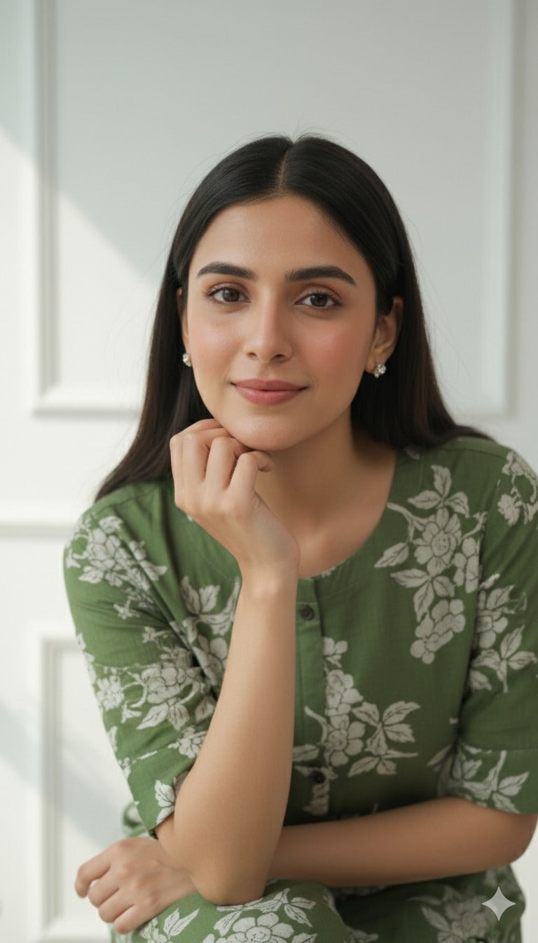 Green Kurta Set