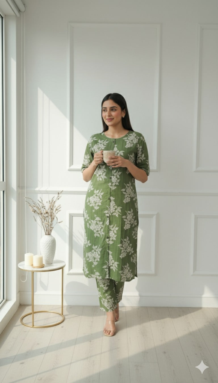 Green Kurta Set