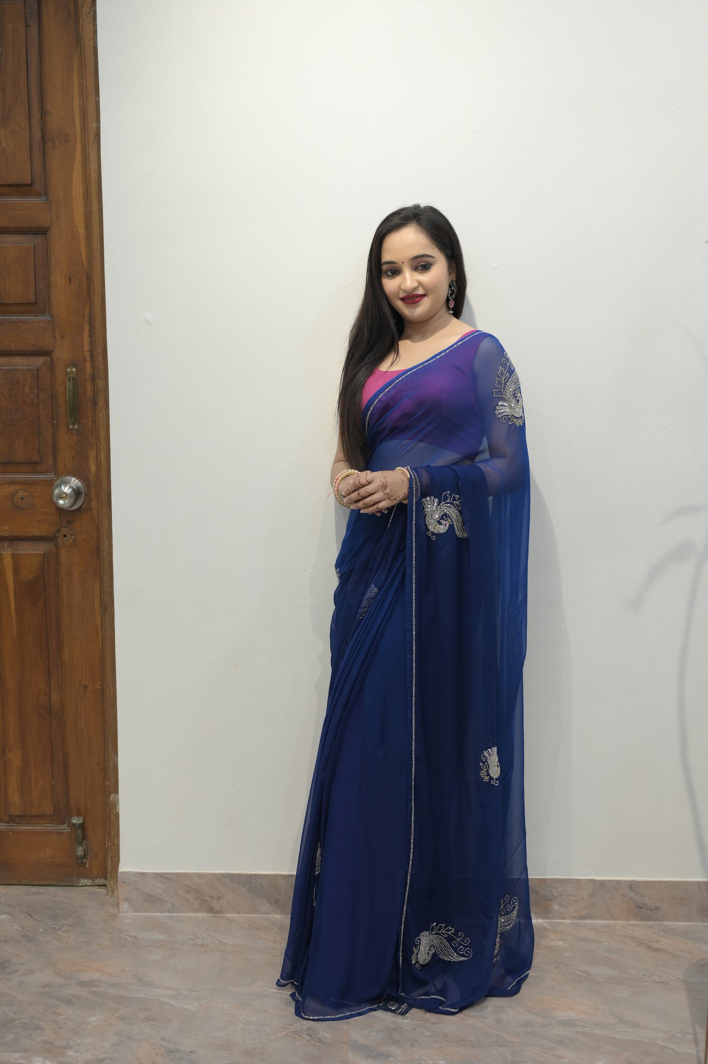Midnight Elegance Saree