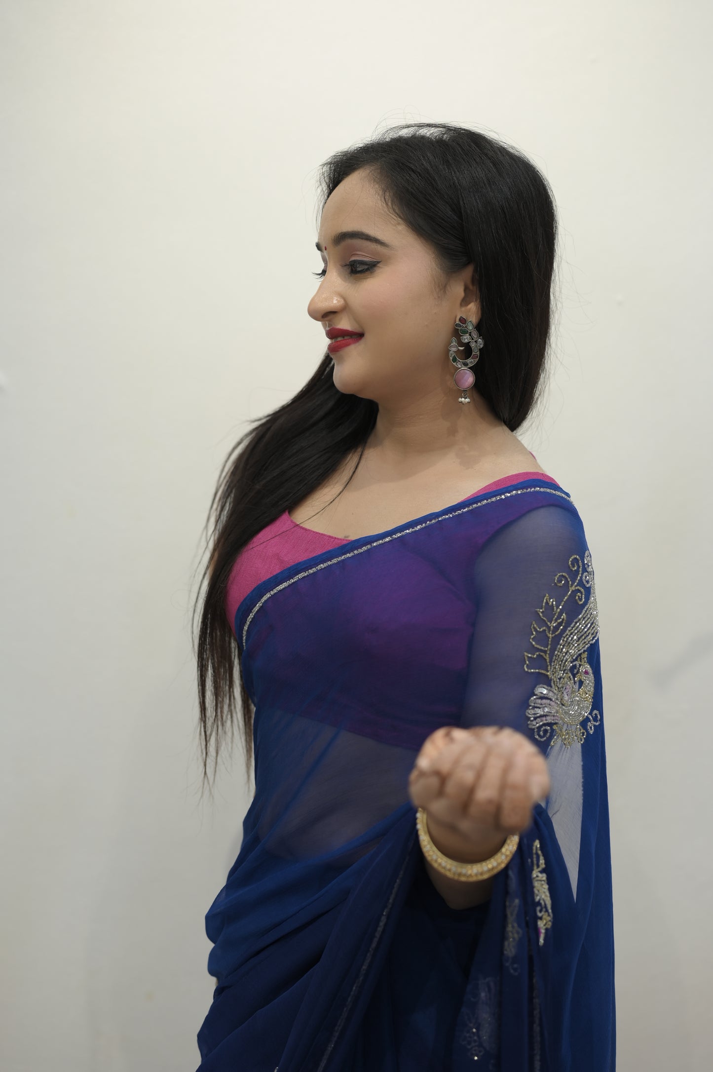 Midnight Elegance Saree