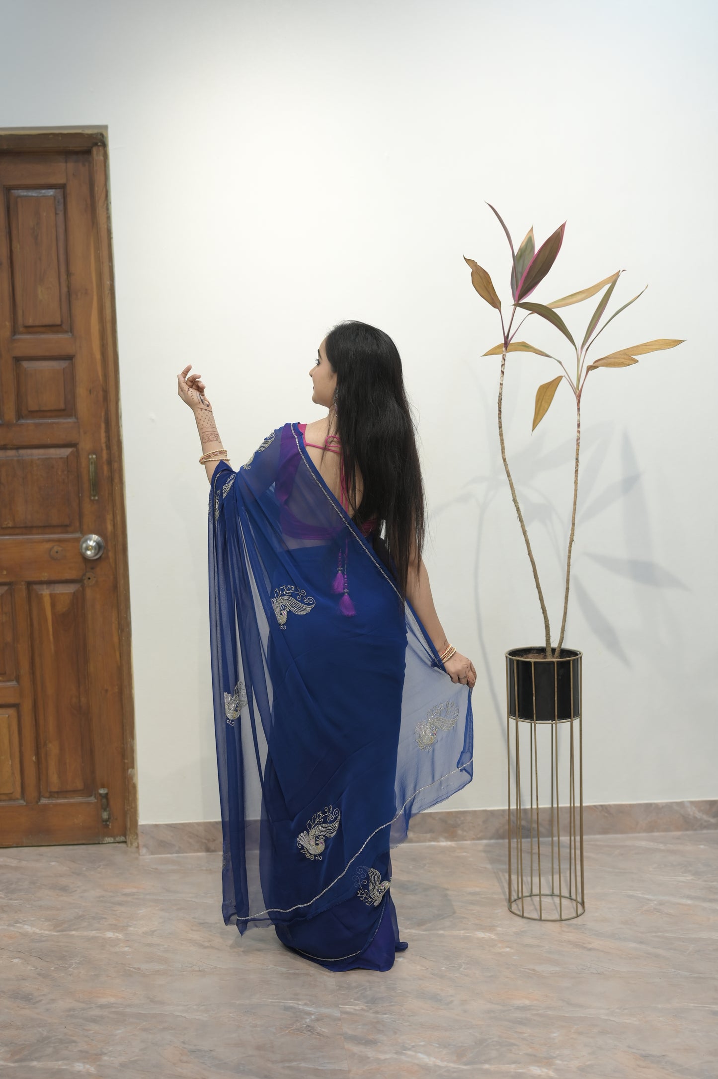 Midnight Elegance Saree