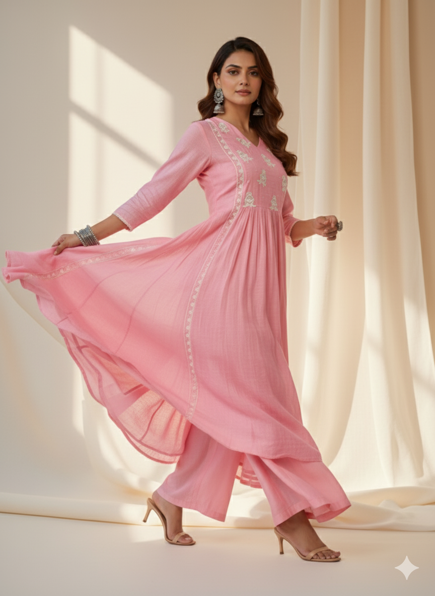 Blush Aura Kurti Set