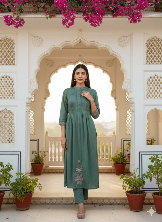 Green Kurta Set