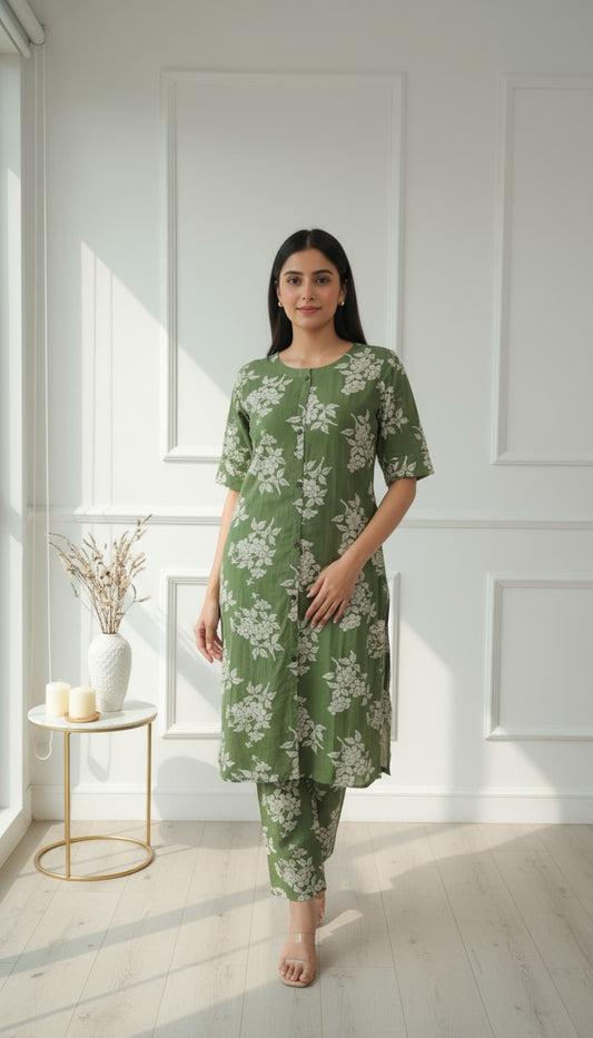 Green Kurta Set