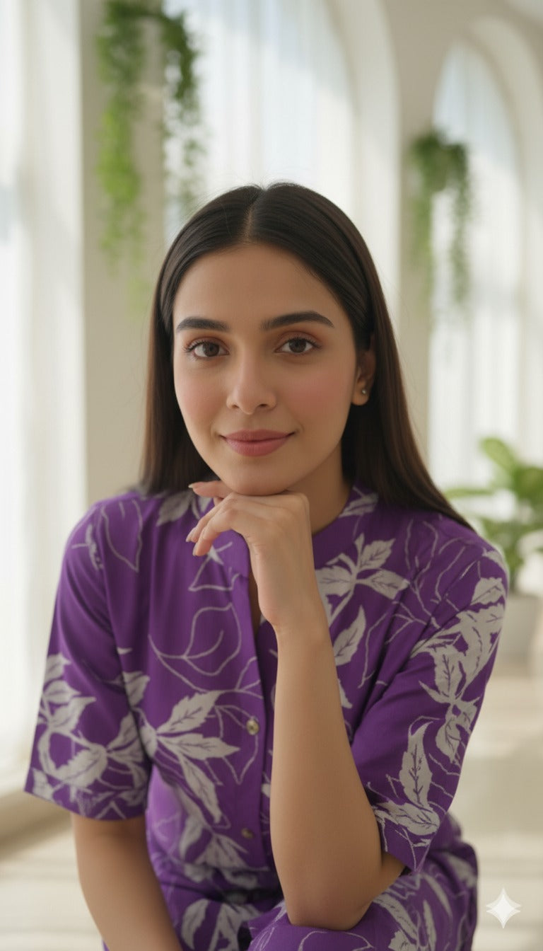 Purple Kurta Set