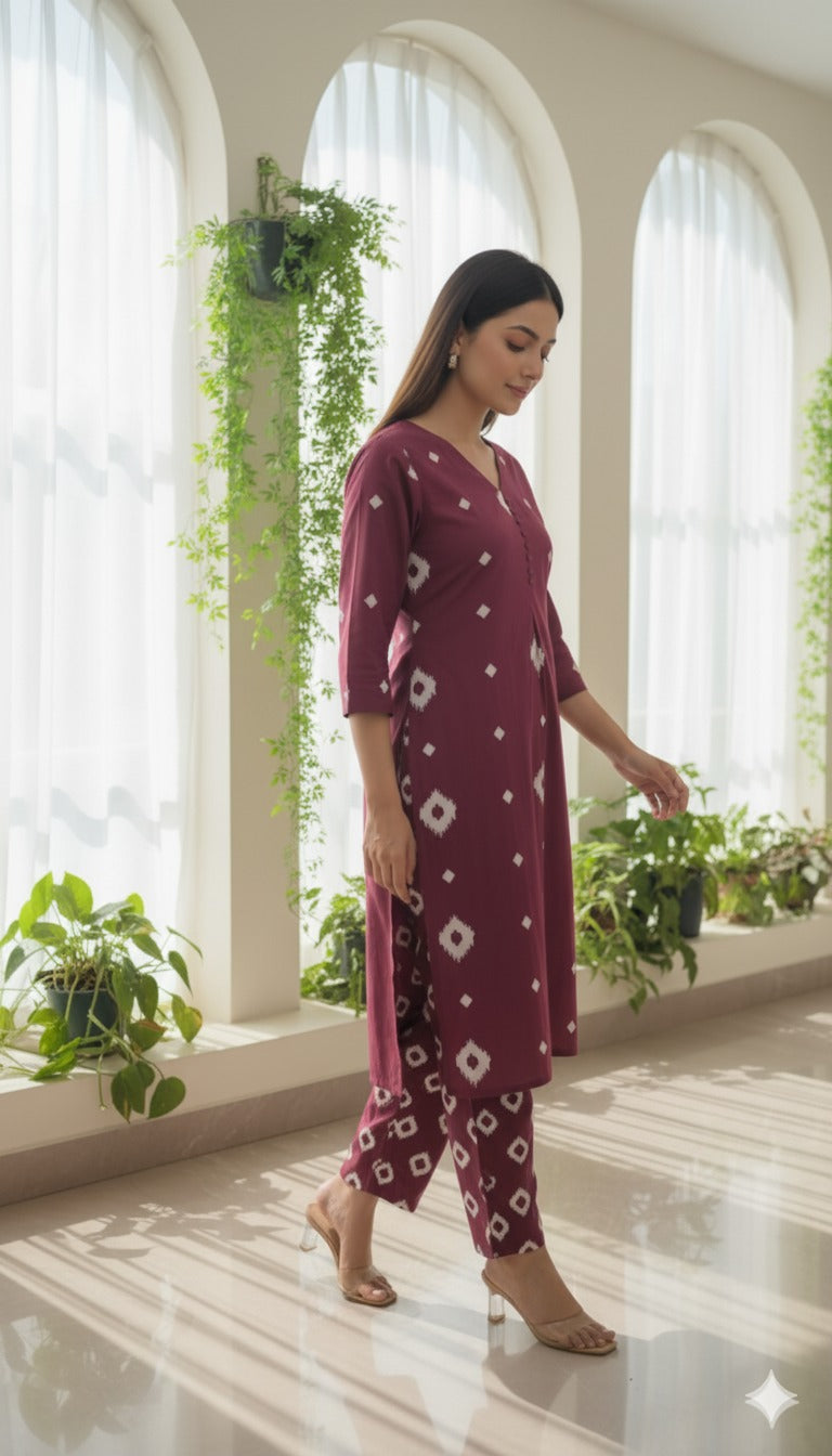 Brown Kurta Set