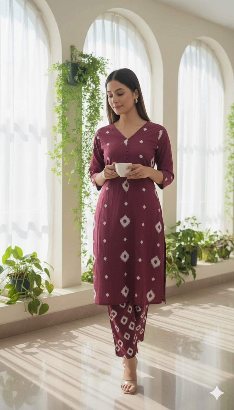 Brown Kurta Set