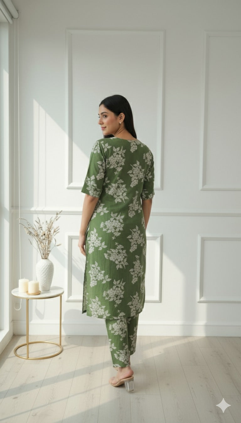 Green Kurta Set