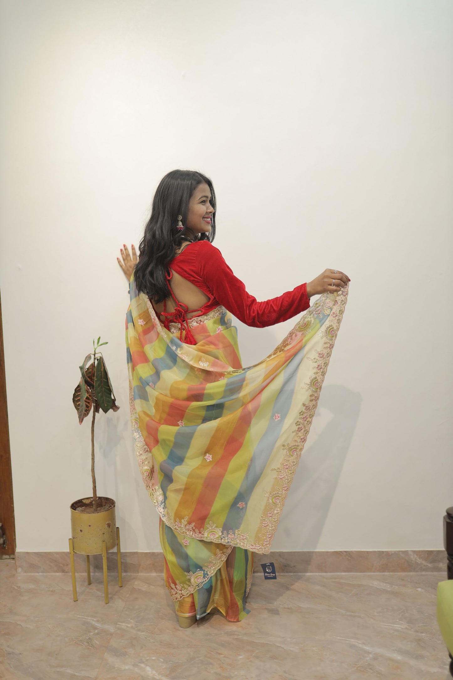 Pastel Multicolor Designer Semi Organza 🌈✨